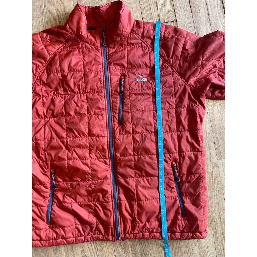 LL‎ Bean Mens XXL Tall PrimaLoft Stowaway Polartec Jacket Orange Puffer Gorpcore